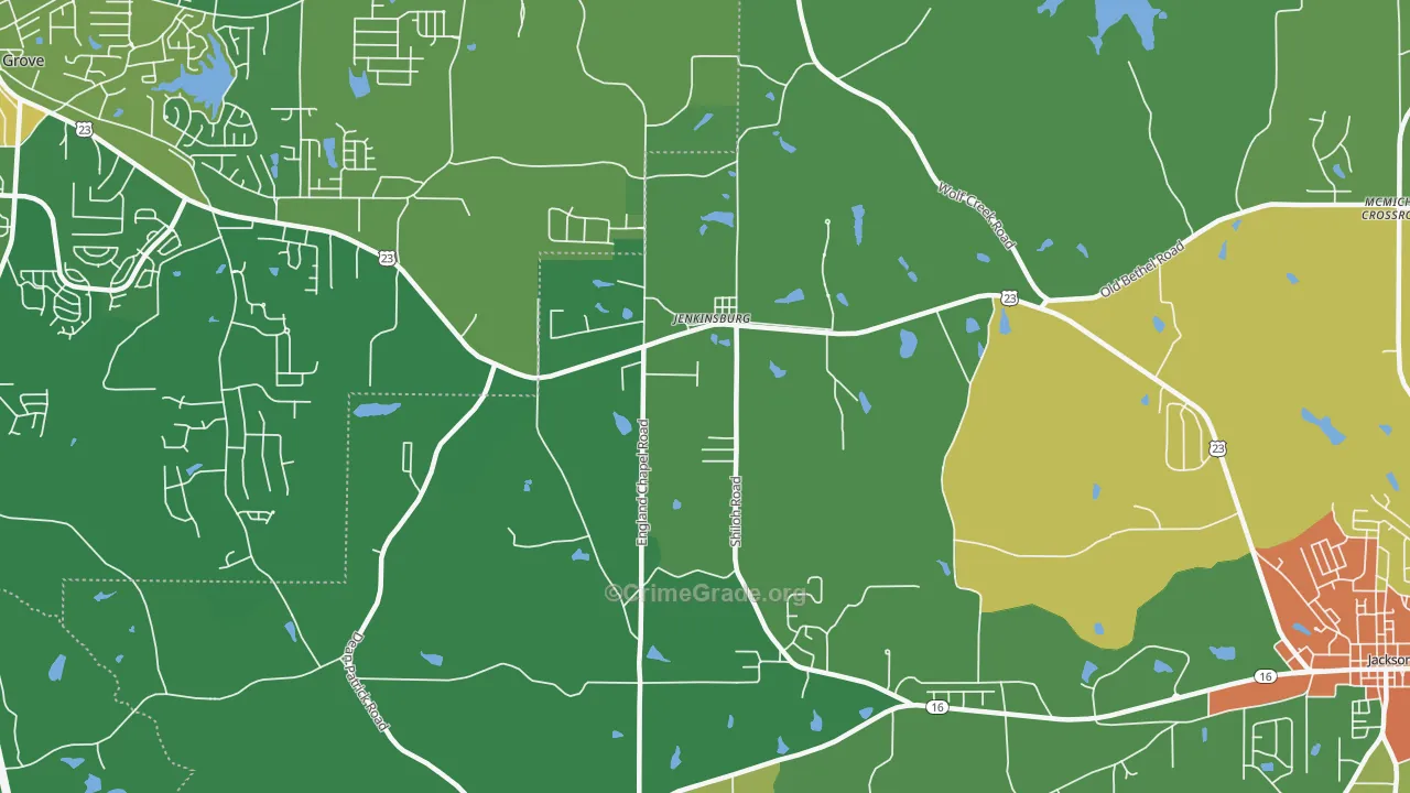 30234, GA Map of Drug-Related Crime Rates