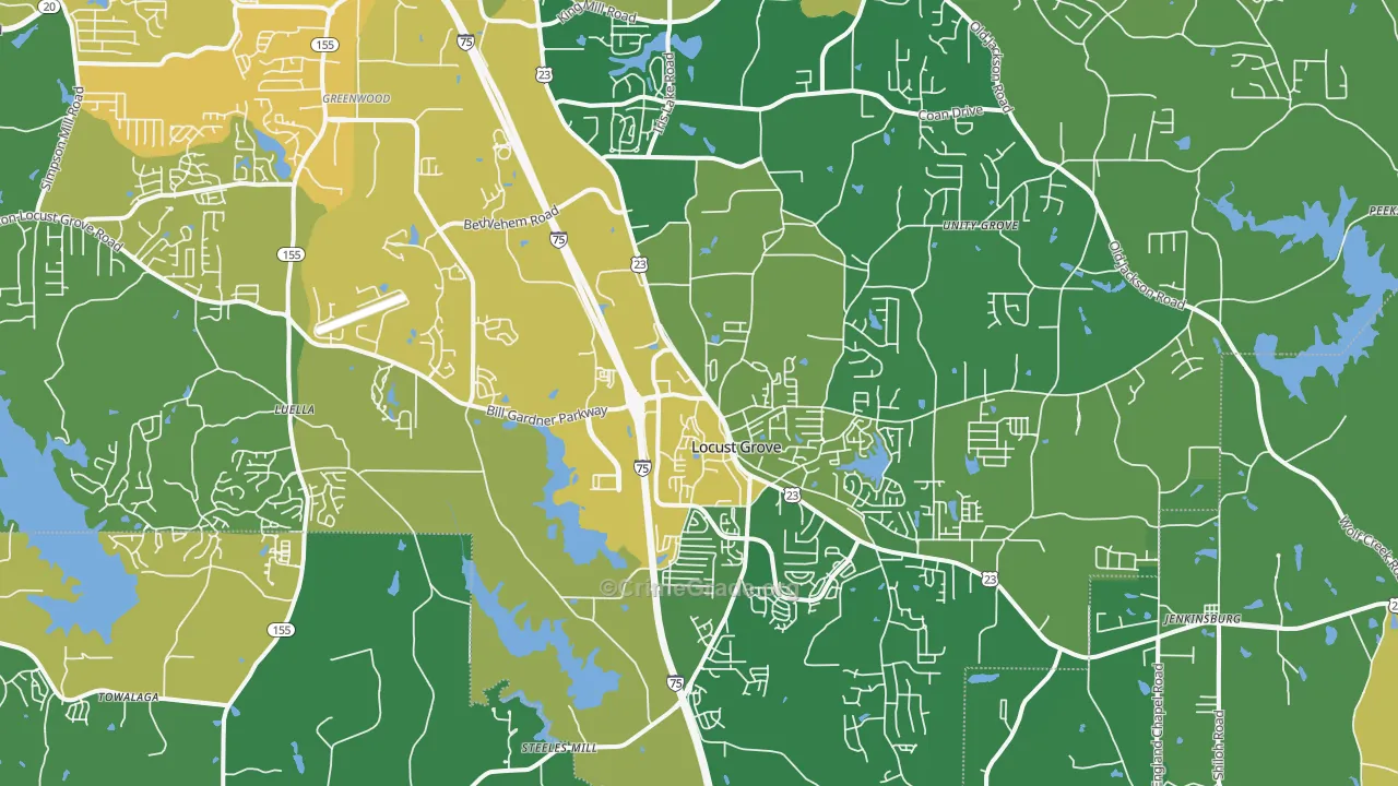 30248, GA Map of Drug-Related Crime Rates