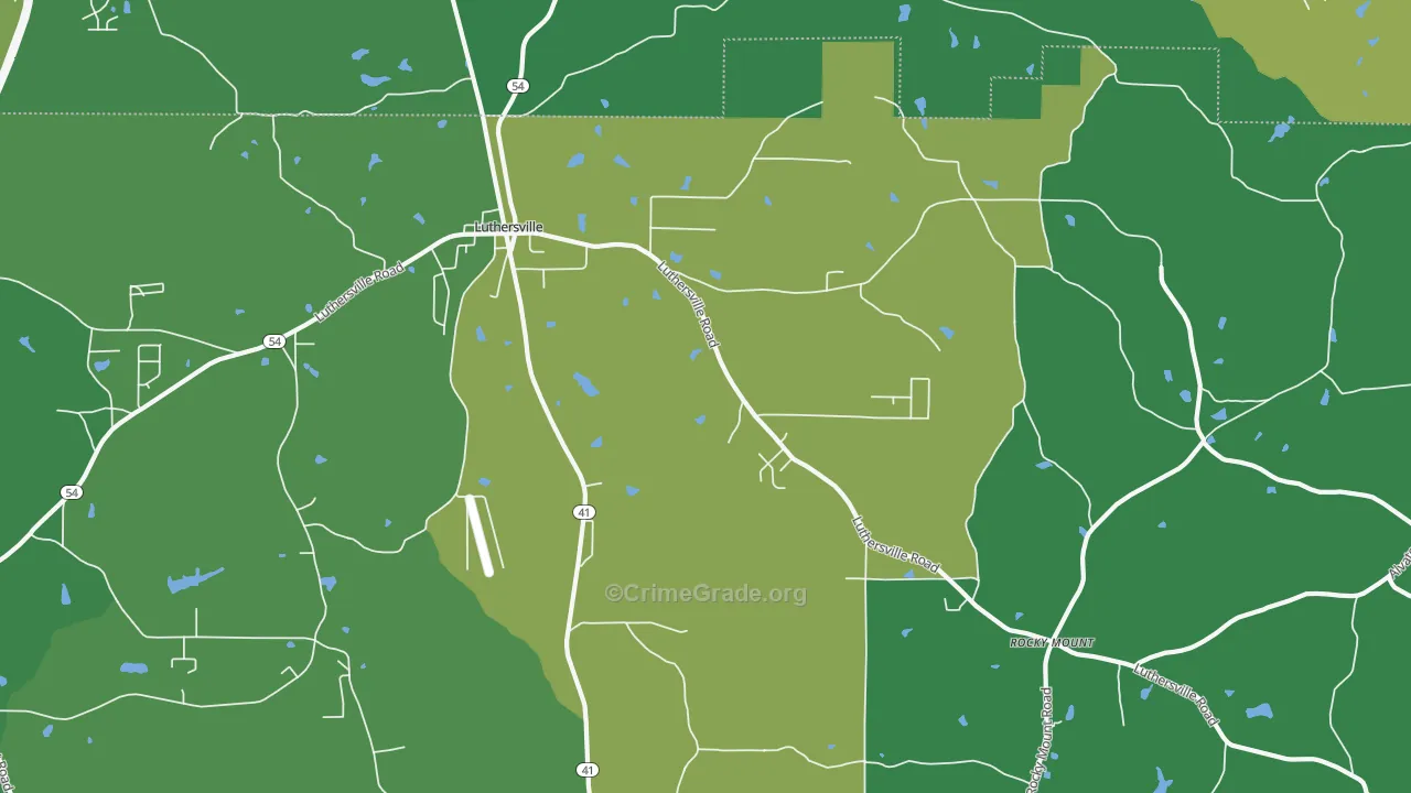 30251, GA Map of Drug-Related Crime Rates
