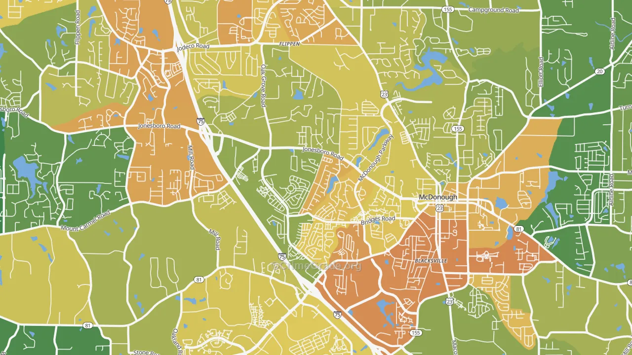 30253, GA Map of Drug-Related Crime Rates