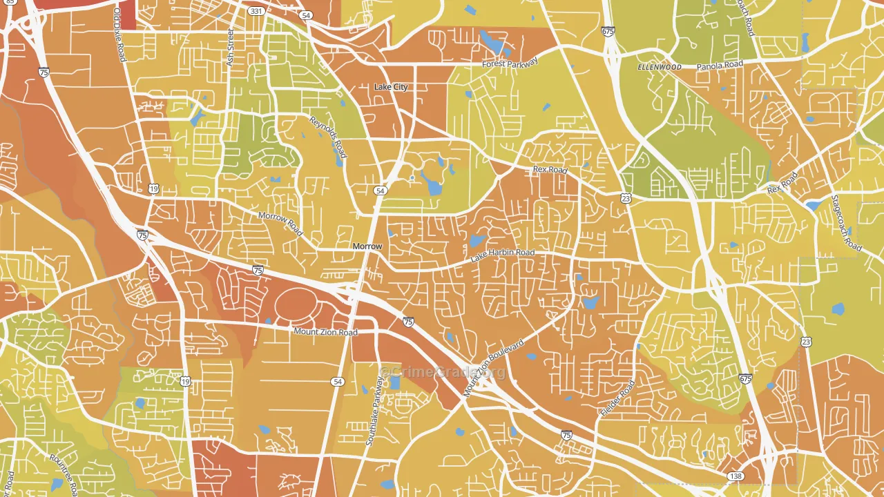 30260, GA Map of Drug-Related Crime Rates