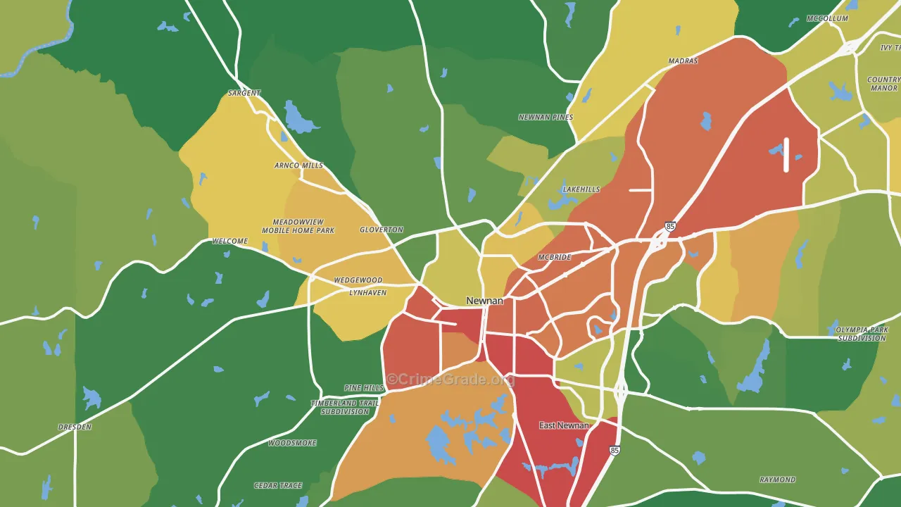 30263, GA Map of Drug-Related Crime Rates
