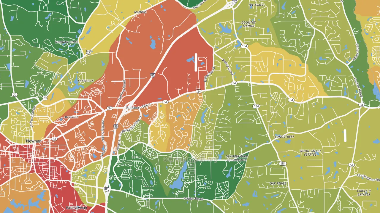 30265, GA Map of Drug-Related Crime Rates