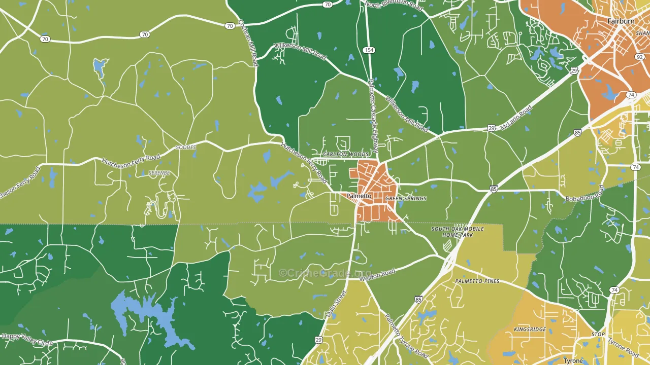 30268, GA Map of Drug-Related Crime Rates