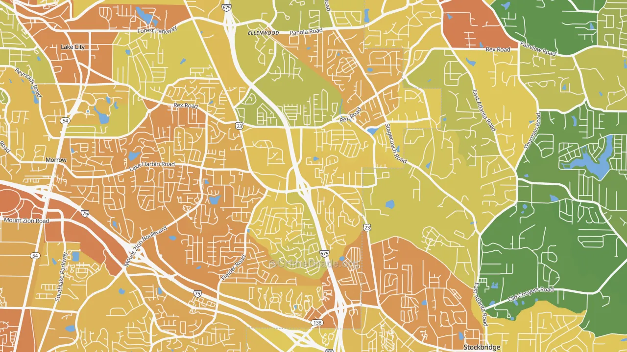 30273, GA Map of Drug-Related Crime Rates