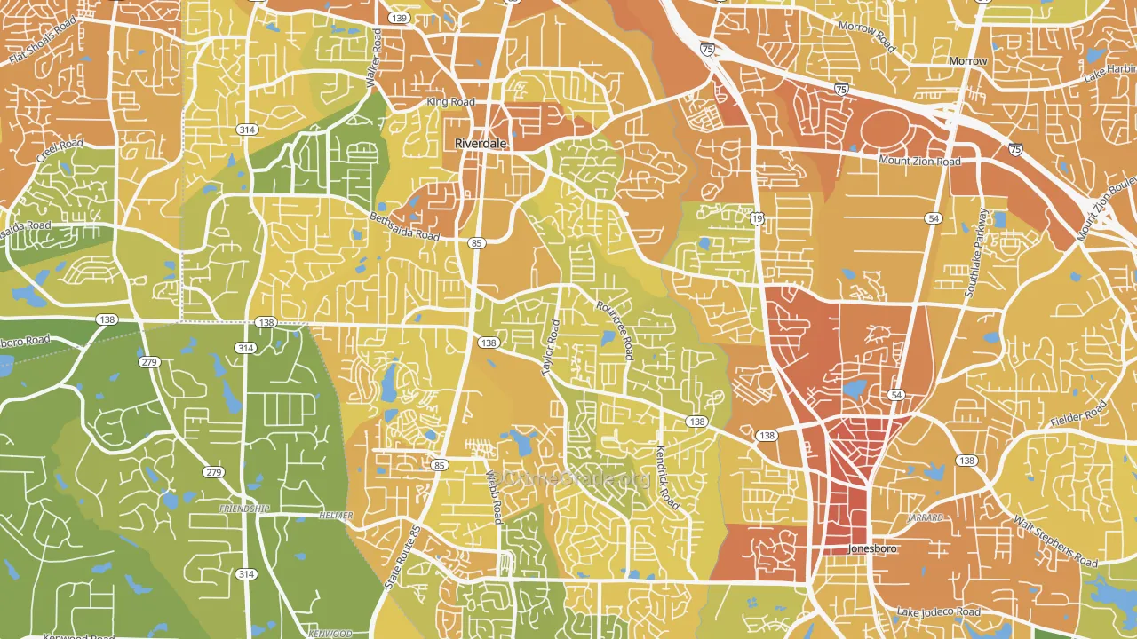 30274, GA Map of Drug-Related Crime Rates