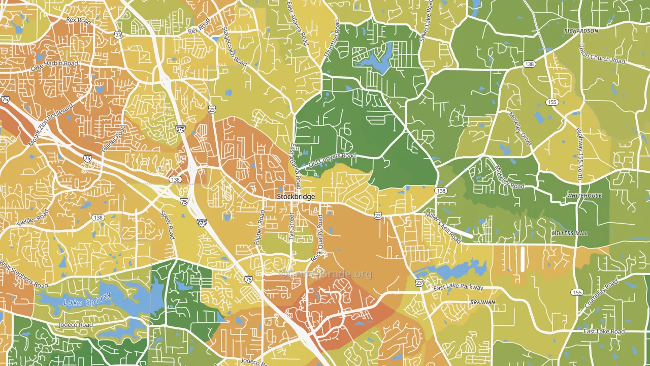 30281, GA Map of Drug-Related Crime Rates
