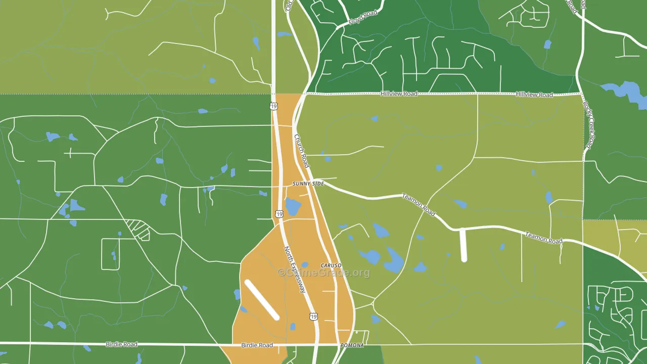 30284, GA Map of Drug-Related Crime Rates