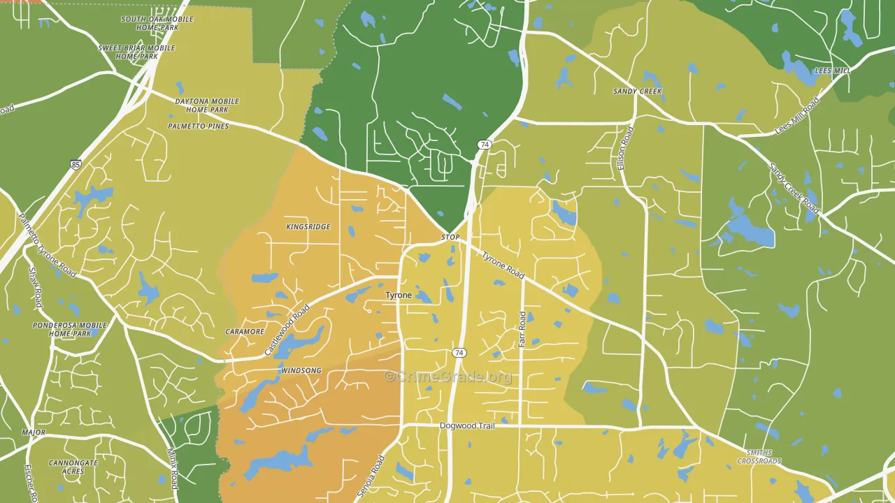 30290, GA Map of Drug-Related Crime Rates