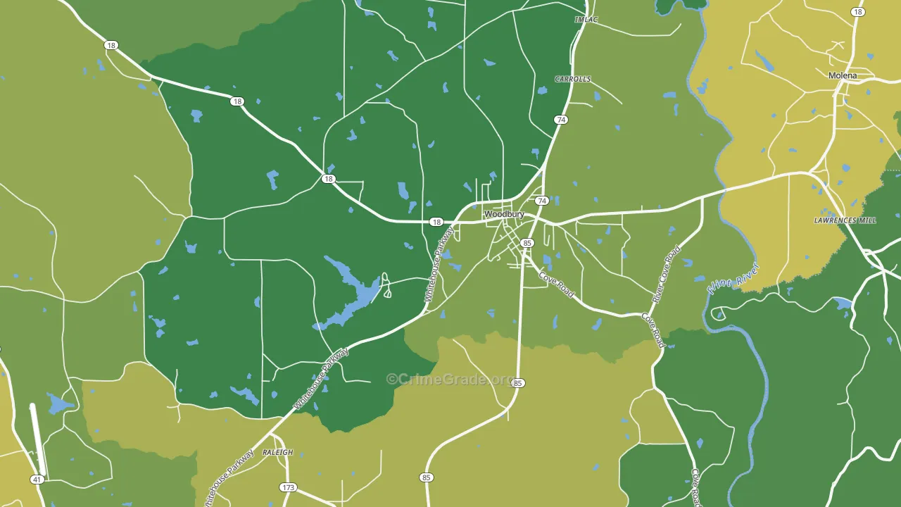30293, GA Map of Drug-Related Crime Rates