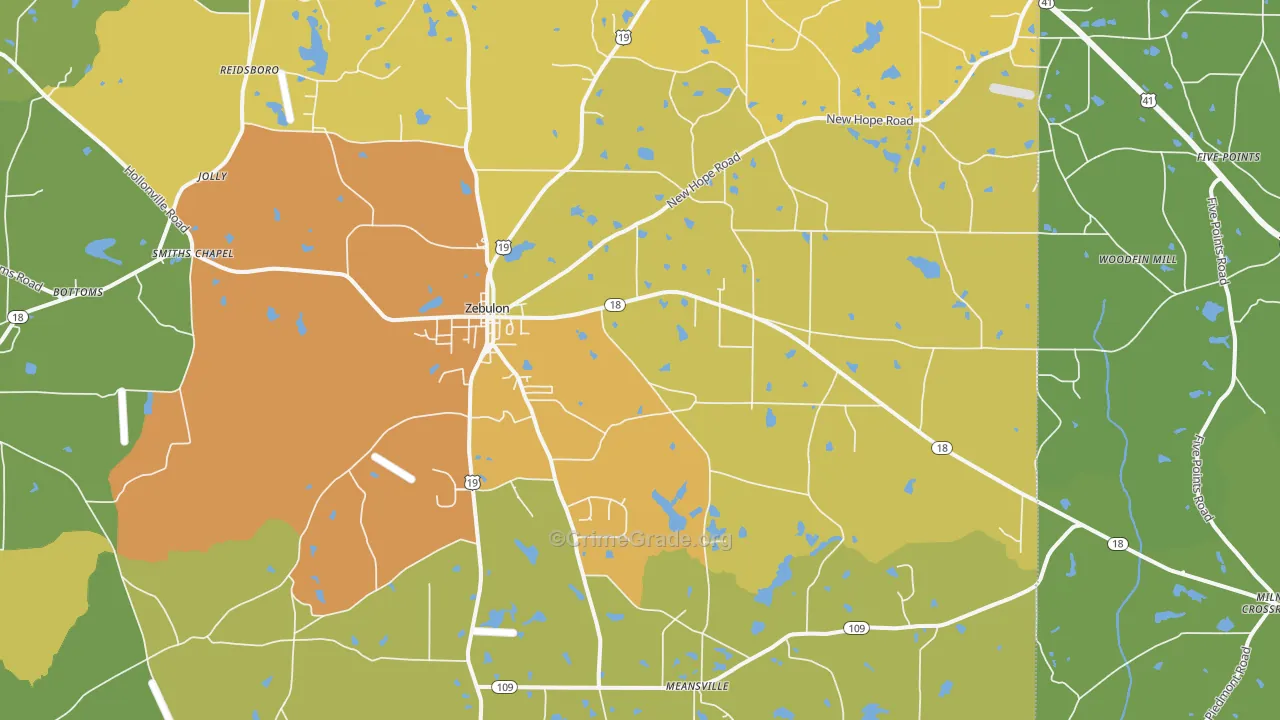 30295, GA Map of Drug-Related Crime Rates