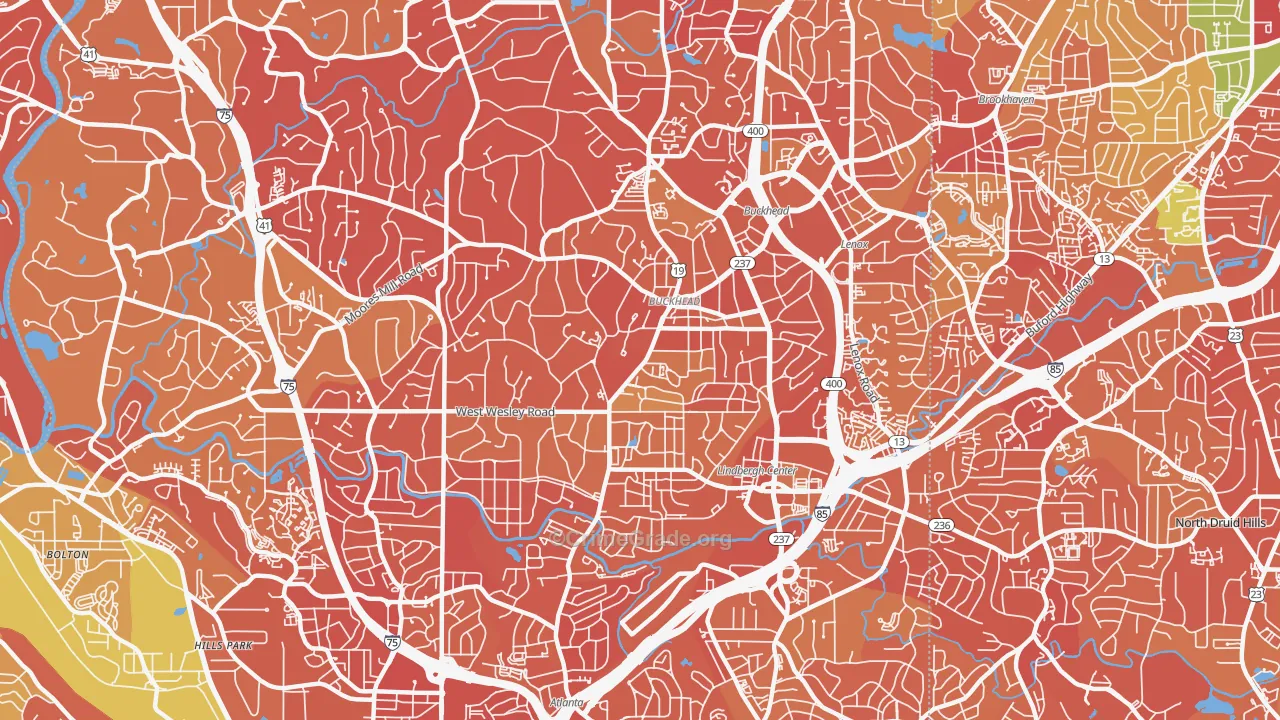 30305, GA Map of Drug-Related Crime Rates