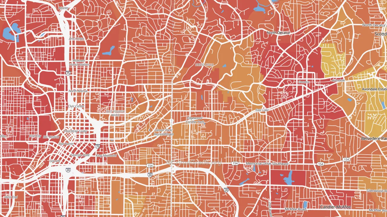 30307, GA Map of Drug-Related Crime Rates