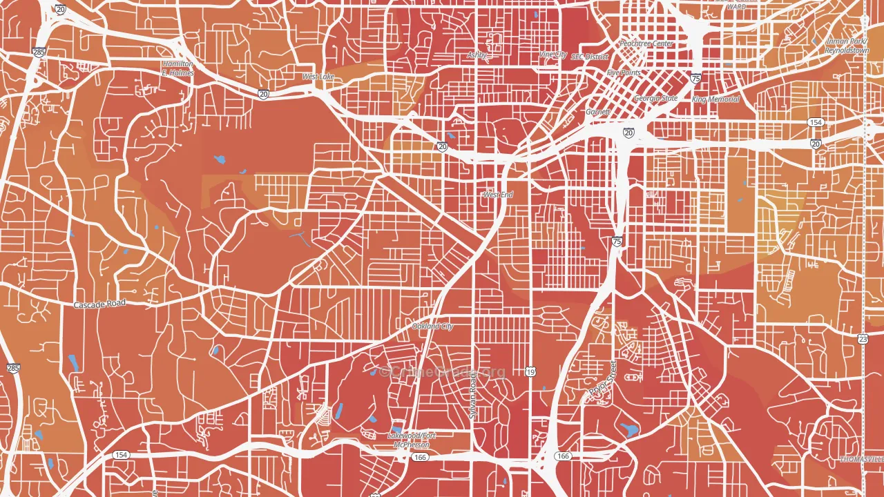 30310, GA Map of Drug-Related Crime Rates