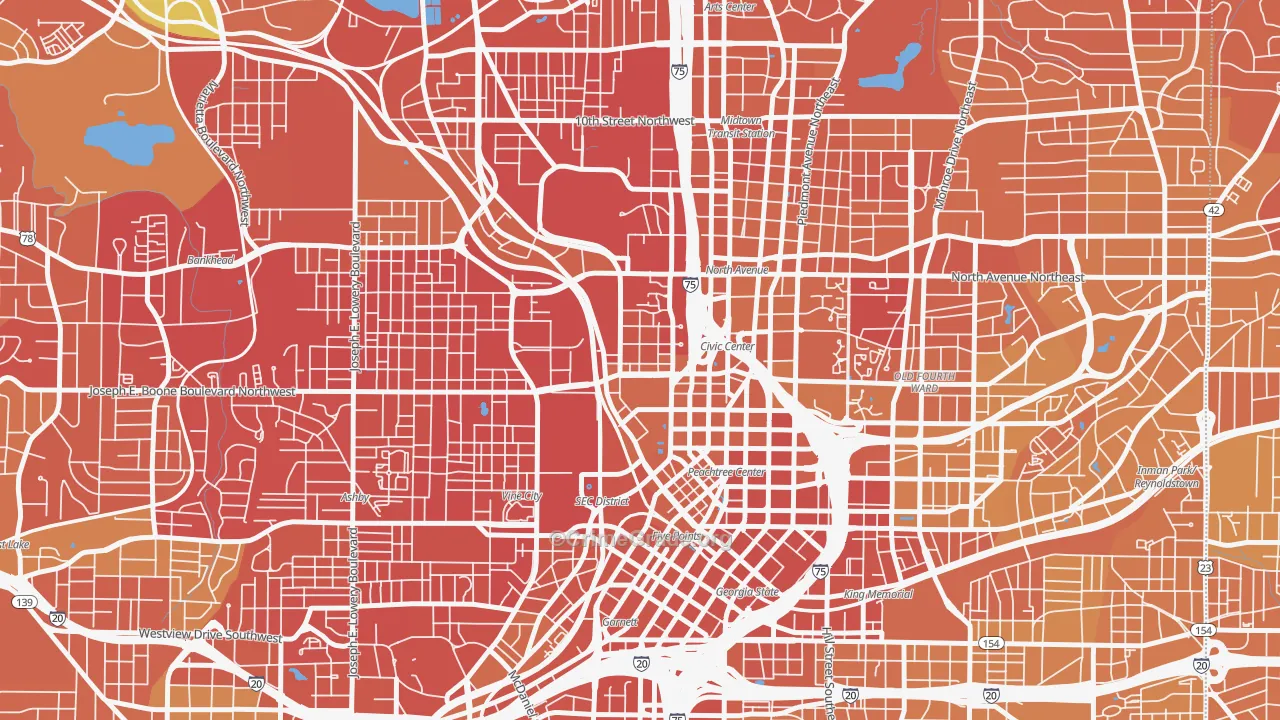 30313, GA Map of Drug-Related Crime Rates