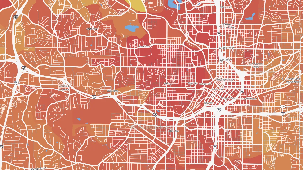 30314, GA Map of Drug-Related Crime Rates