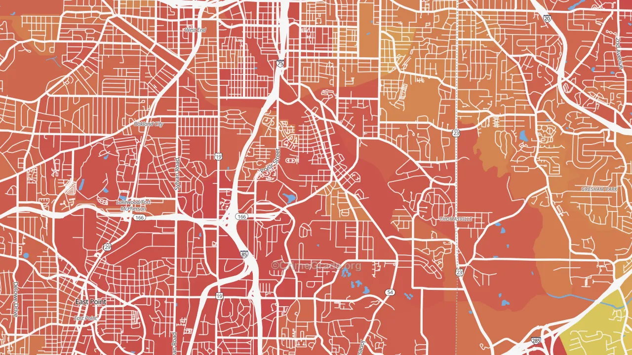30315, GA Map of Drug-Related Crime Rates