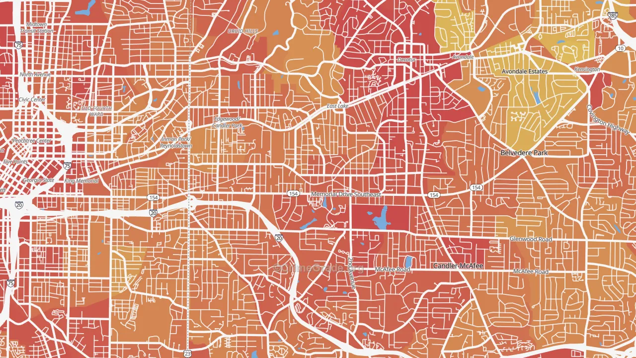 30317, GA Map of Drug-Related Crime Rates