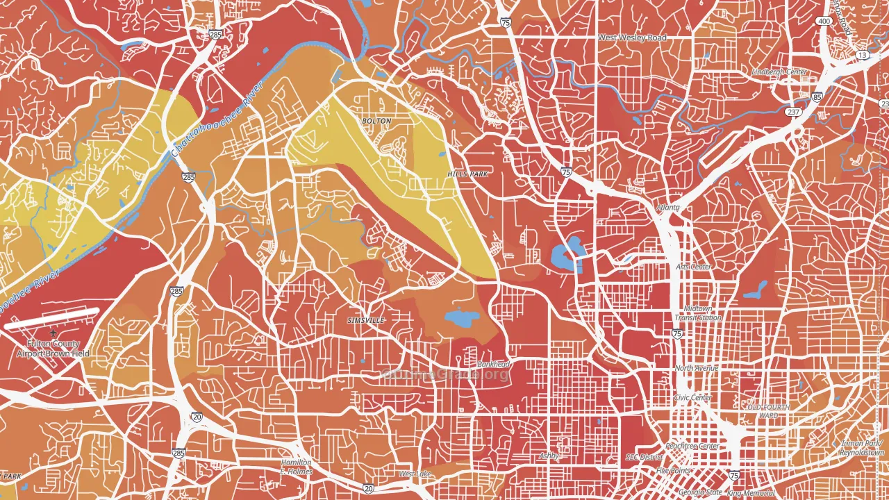 30318, GA Map of Drug-Related Crime Rates