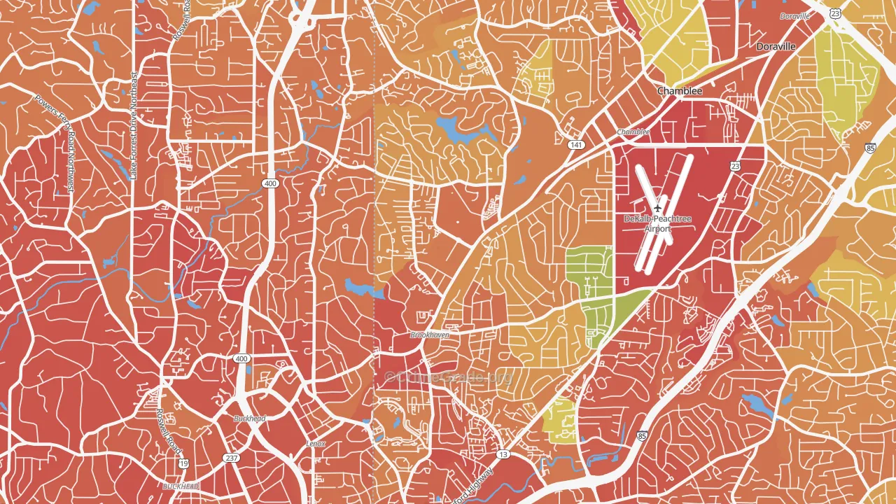 30319, GA Map of Drug-Related Crime Rates