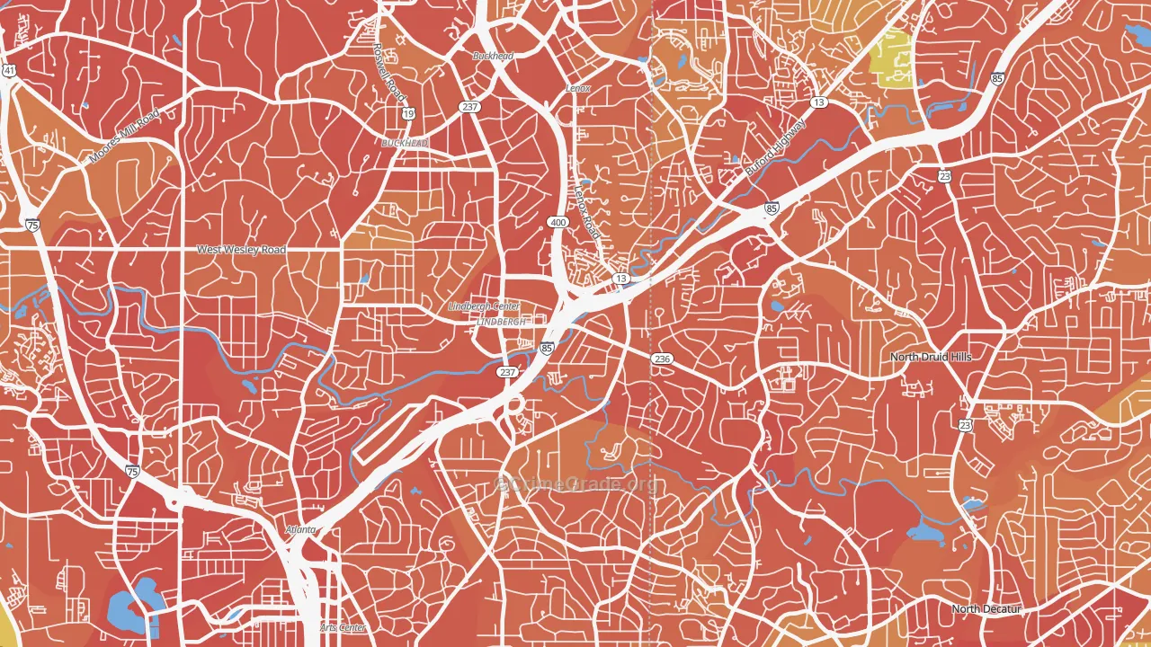 30324, GA Map of Drug-Related Crime Rates
