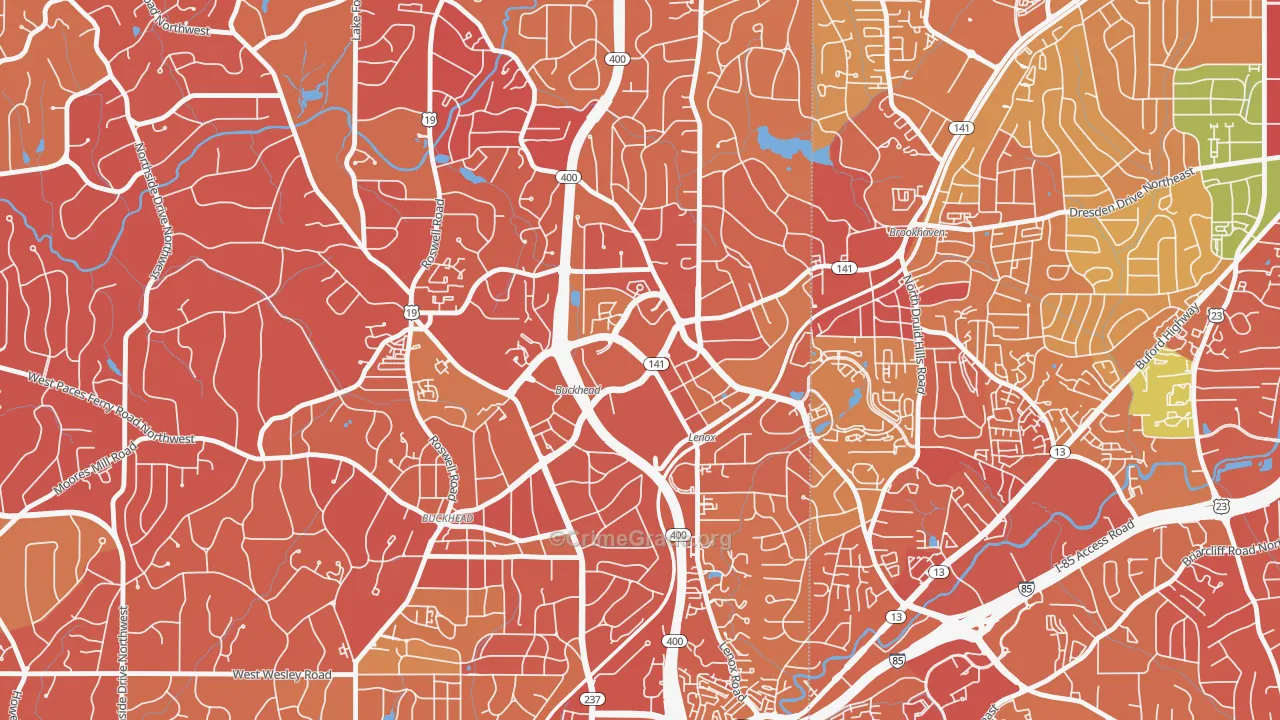 30326, GA Map of Drug-Related Crime Rates