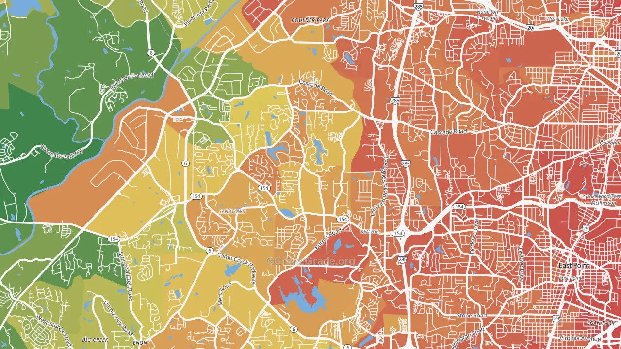 30331, GA Map of Drug-Related Crime Rates