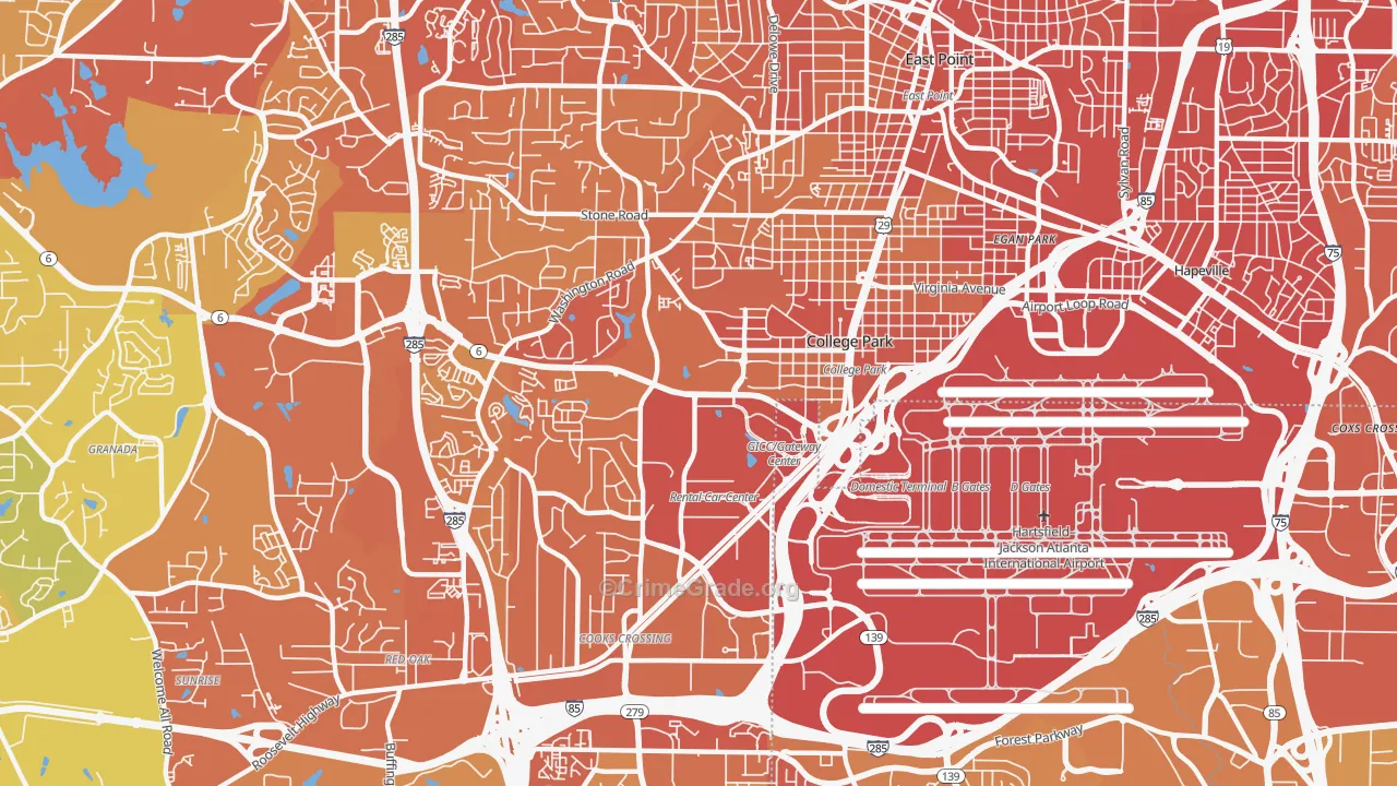 30337, GA Map of Drug-Related Crime Rates