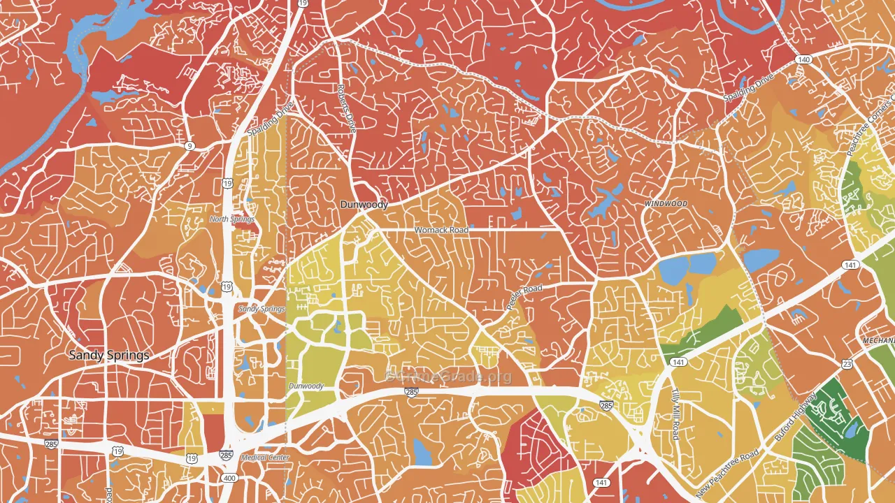 30338, GA Map of Drug-Related Crime Rates