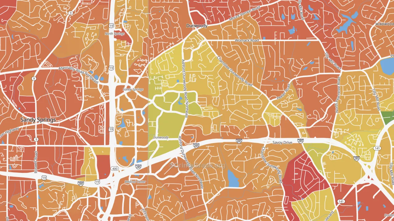 30346, GA Map of Drug-Related Crime Rates