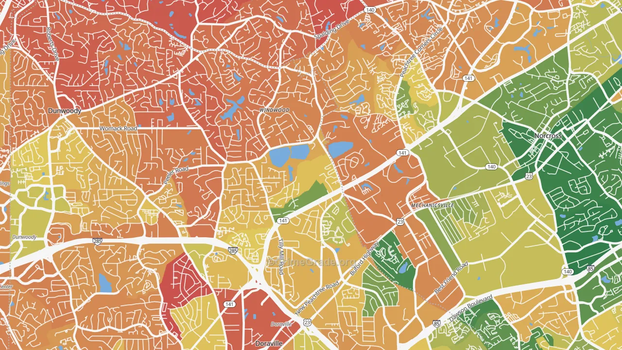 30360, GA Map of Drug-Related Crime Rates