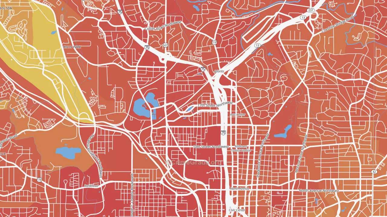 30363, GA Map of Drug-Related Crime Rates