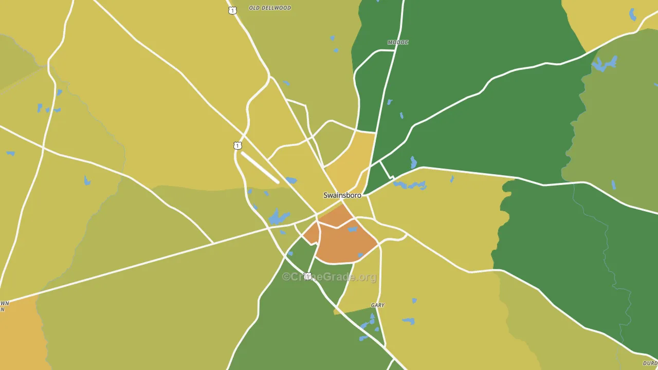 30401, GA Map of Drug-Related Crime Rates