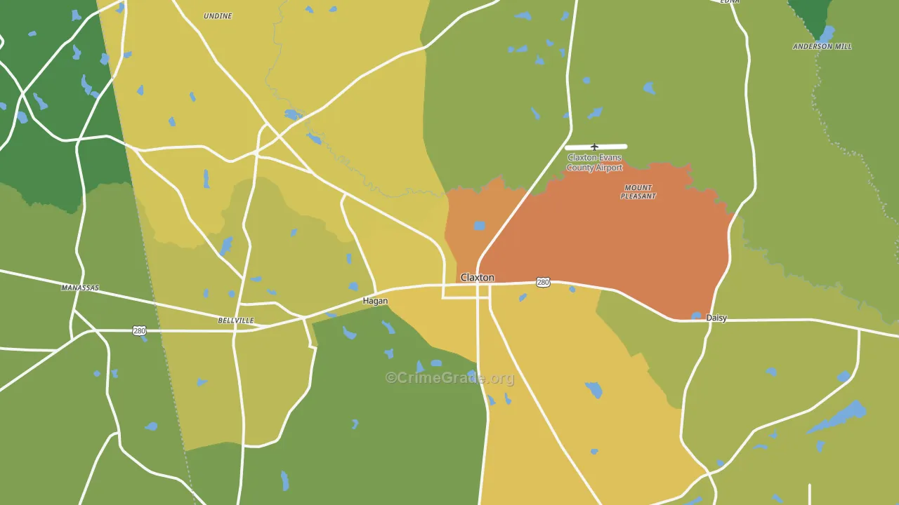 30417, GA Map of Drug-Related Crime Rates