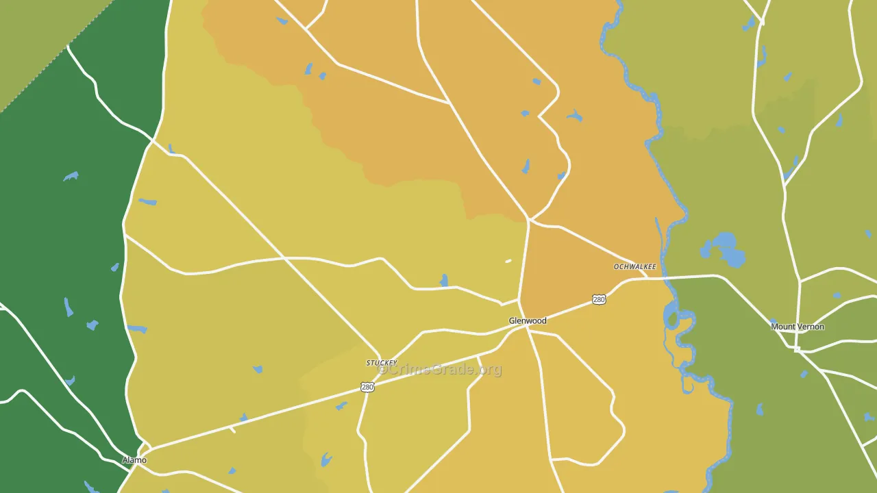 30428, GA Map of Drug-Related Crime Rates