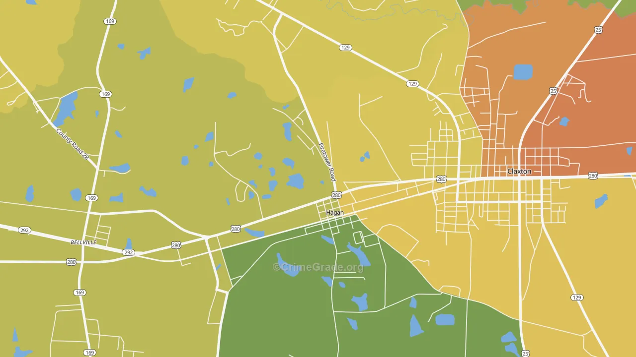 30429, GA Map of Drug-Related Crime Rates