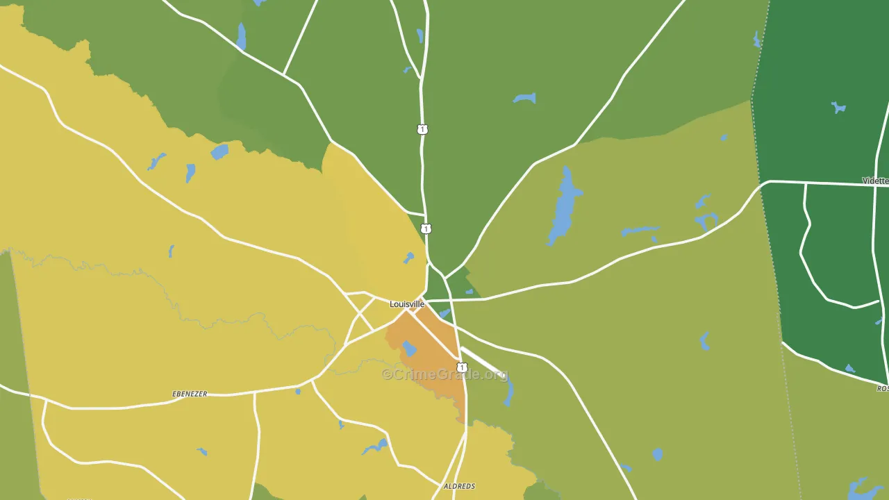 30434, GA Map of Drug-Related Crime Rates