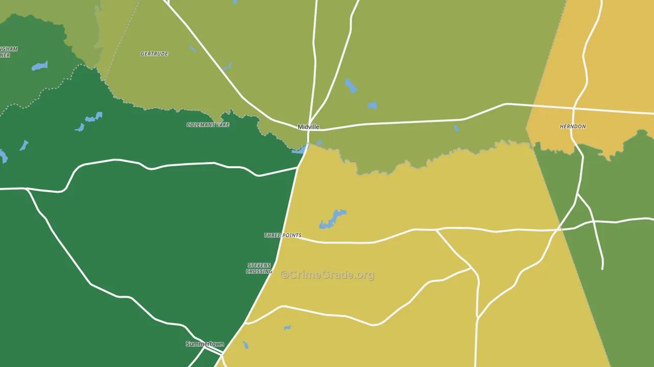 30441, GA Map of Drug-Related Crime Rates