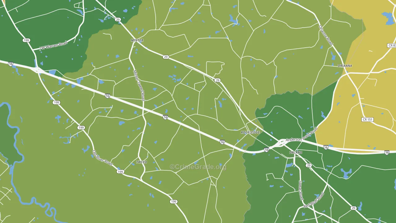 30454, GA Map of Drug-Related Crime Rates