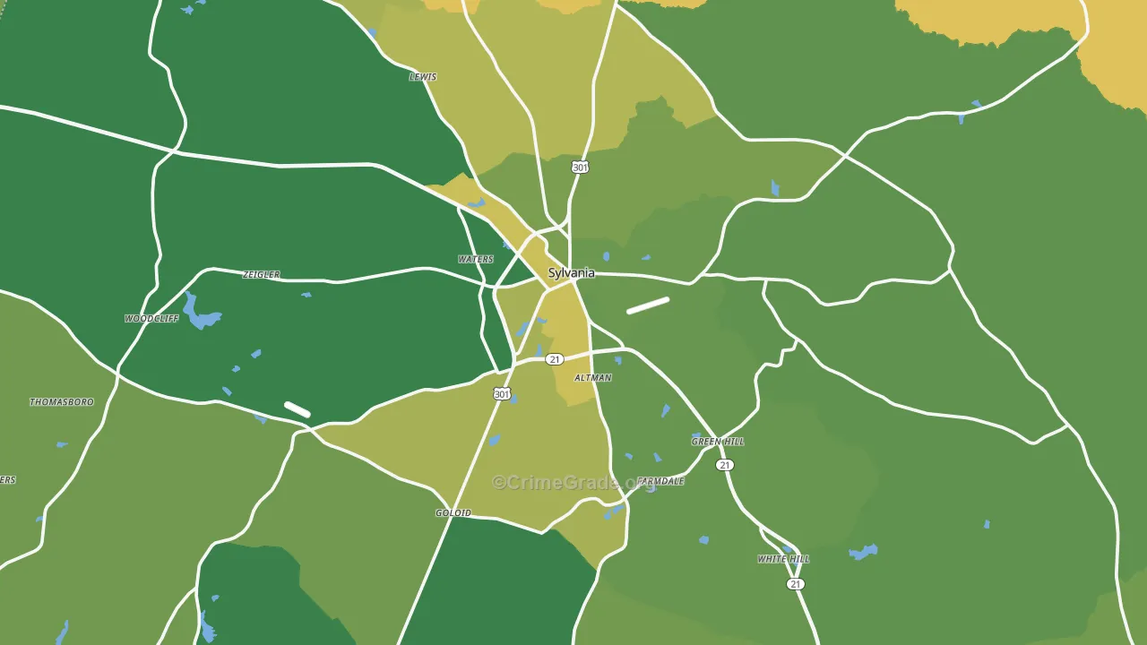 30467, GA Map of Drug-Related Crime Rates