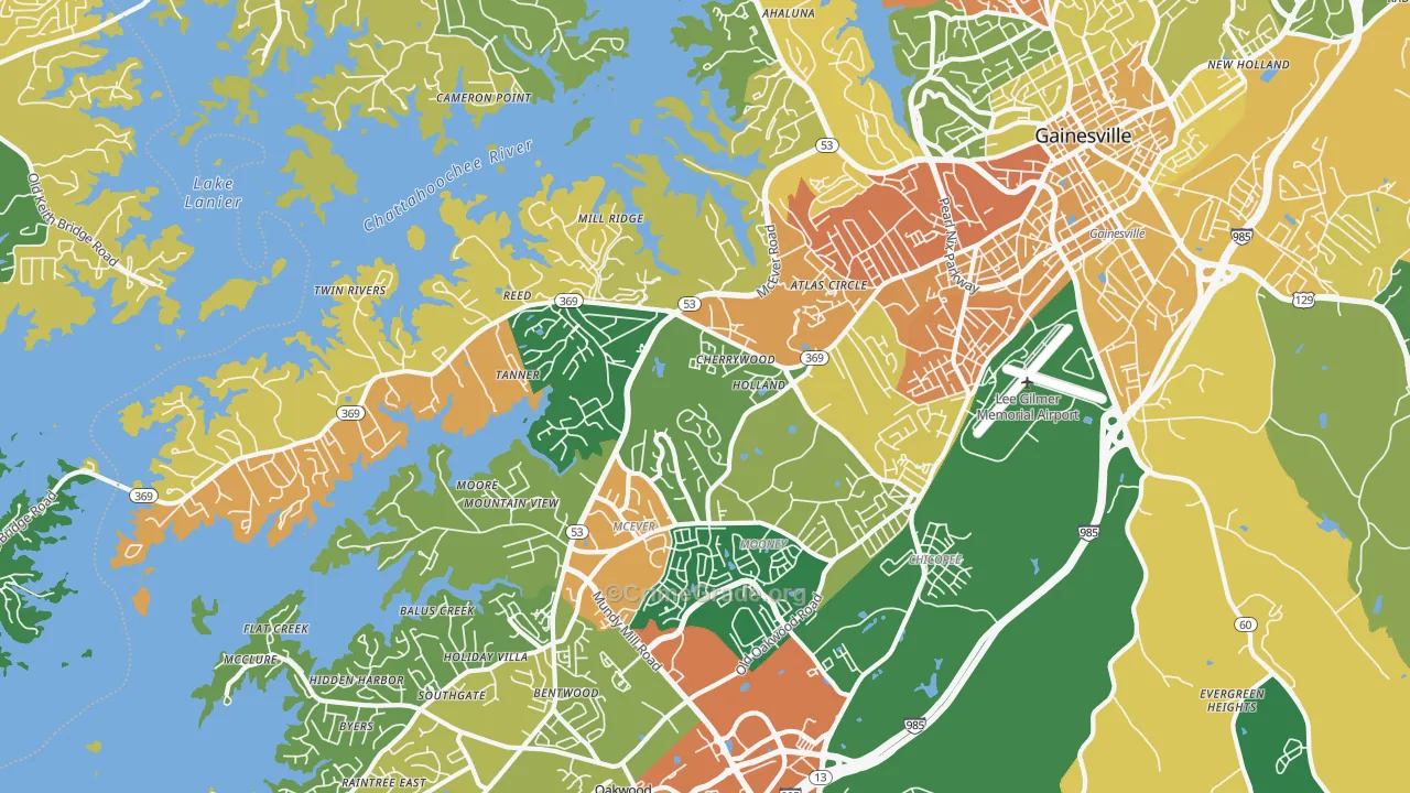 30504, GA Map of Drug-Related Crime Rates