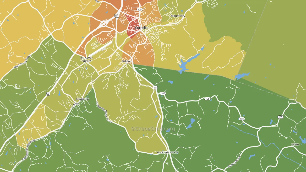 30511, GA Map of Drug-Related Crime Rates
