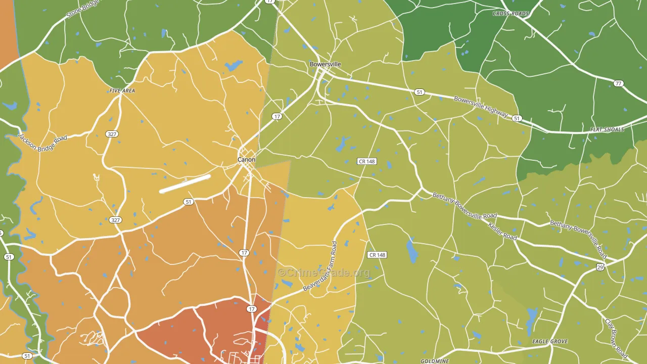 30520, GA Map of Drug-Related Crime Rates