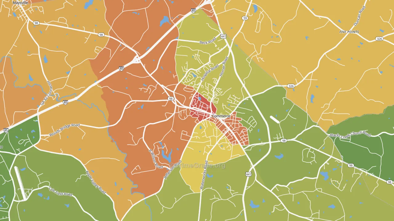 30529, GA Map of Drug-Related Crime Rates
