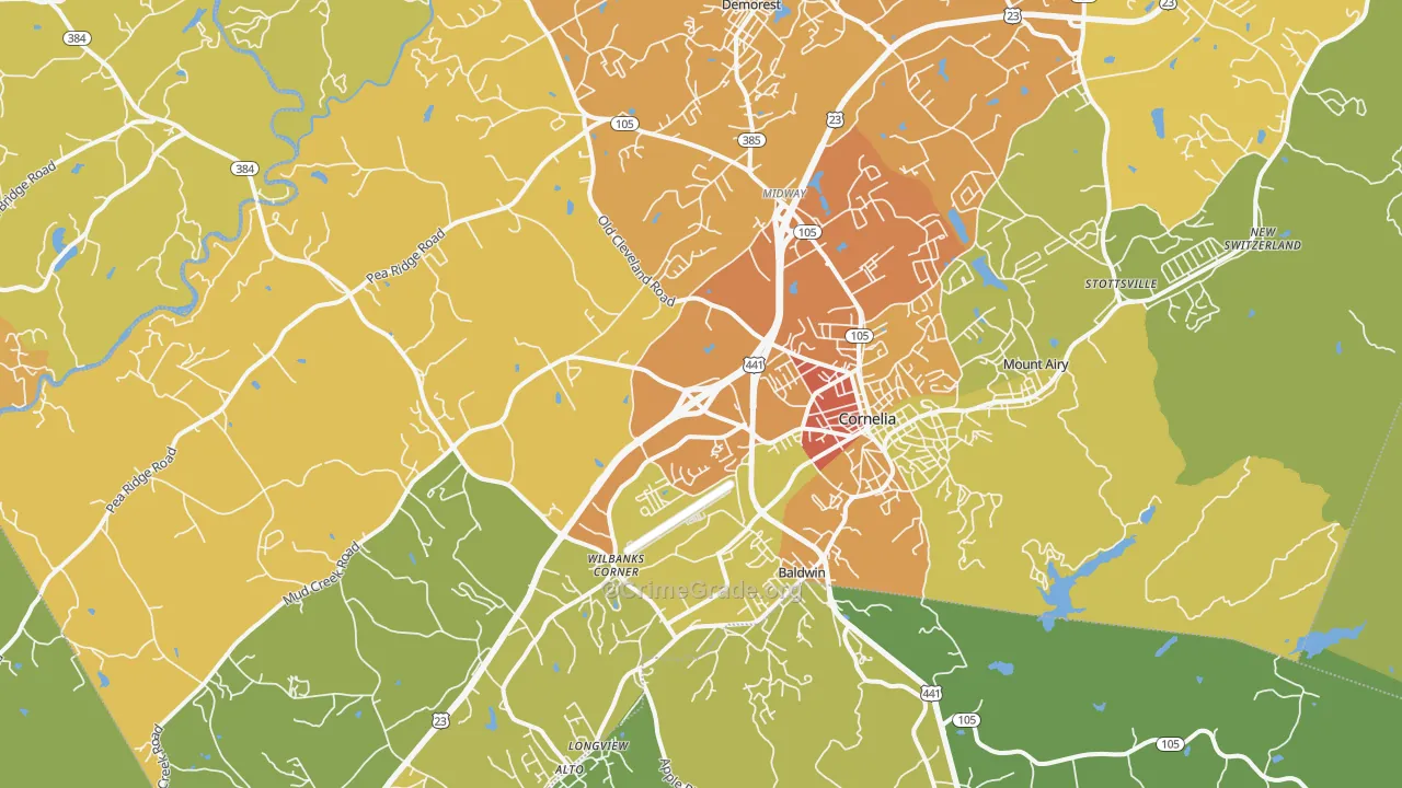 30531, GA Map of Drug-Related Crime Rates