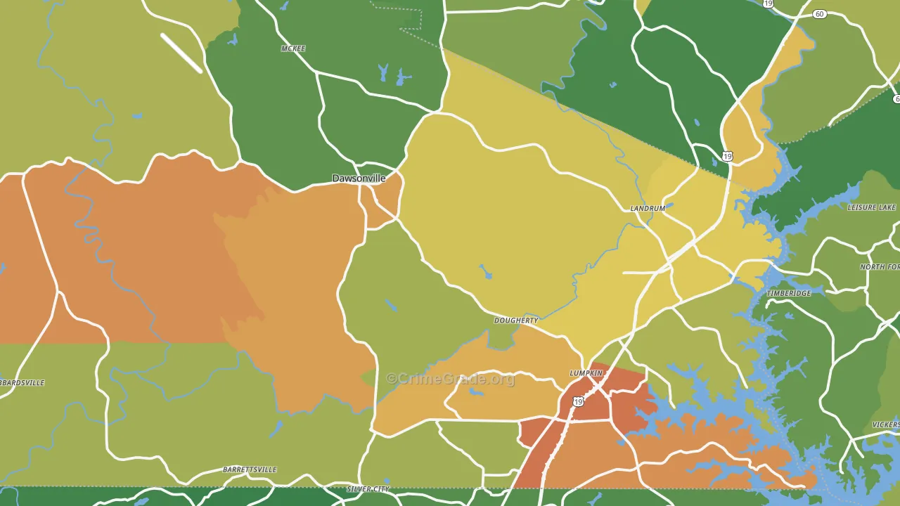 30534, GA Map of Drug-Related Crime Rates