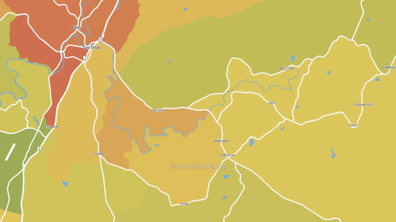 30536, GA Map of Drug-Related Crime Rates