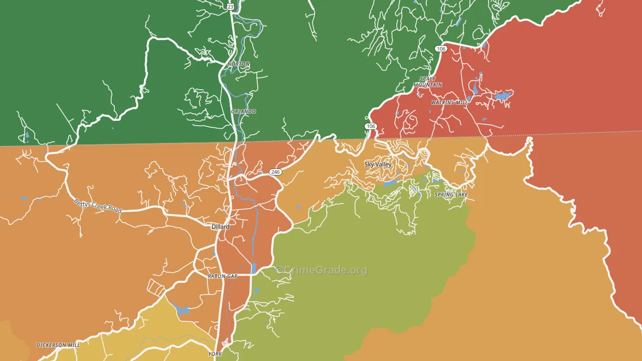 30537, GA Map of Drug-Related Crime Rates