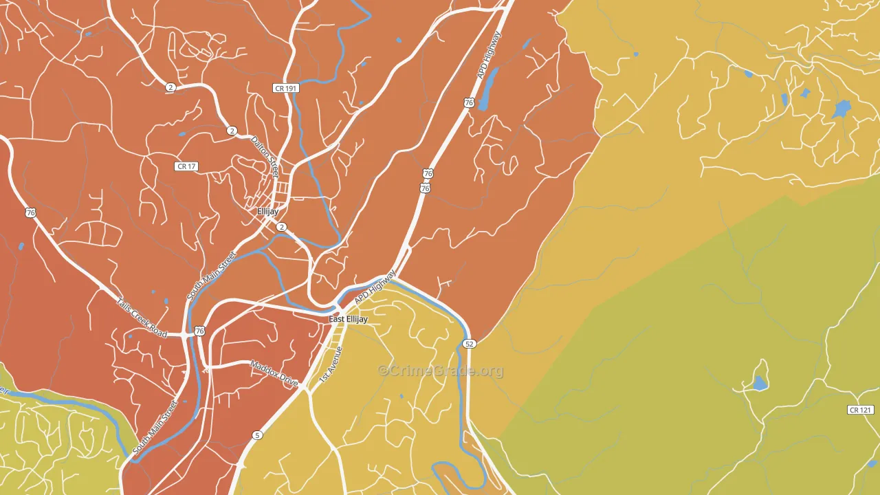 30539, GA Map of Drug-Related Crime Rates