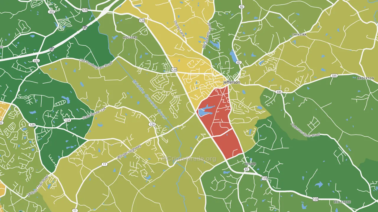 30549, GA Map of Drug-Related Crime Rates